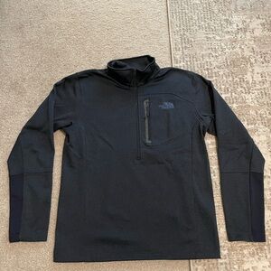 The North Face Men's Navy Blue half zip jacket